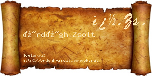 Ördögh Zsolt névjegykártya